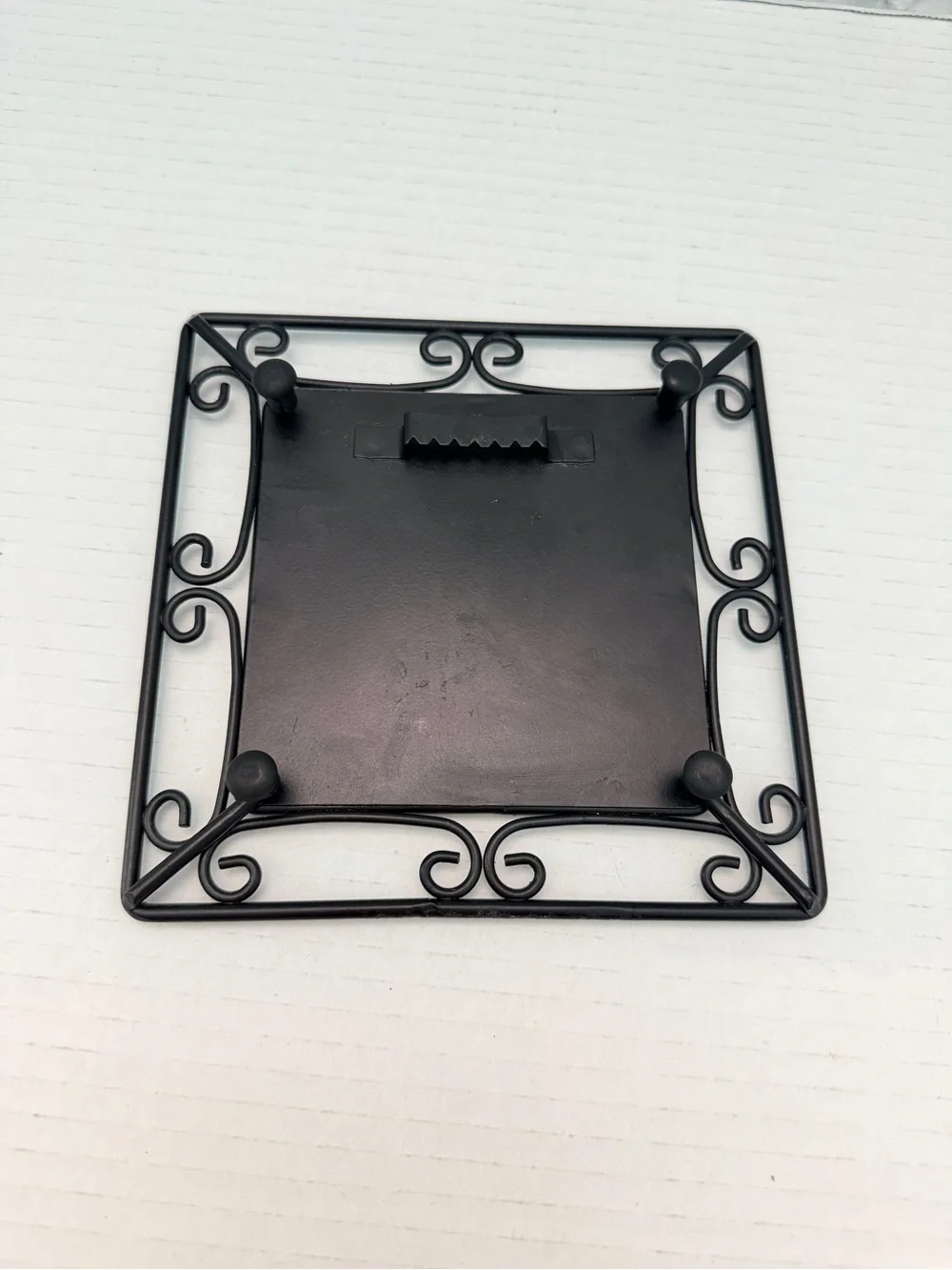 Wall Art Trivet Black Iron Border Ceramic Tile